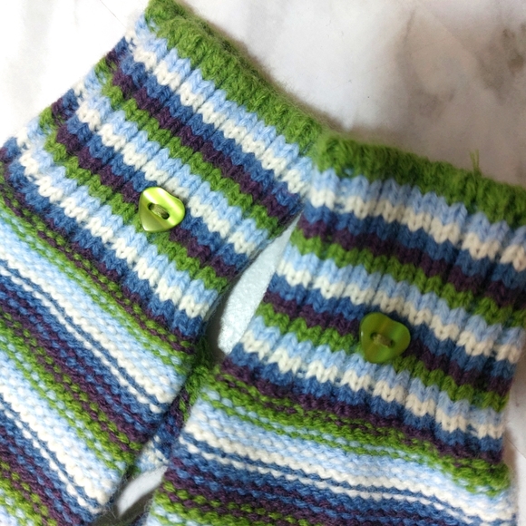 SOLD! ***⛄️Aero Striped Convertible Flip-Top Gloves with Cap - Size M - Picture 8 of 12